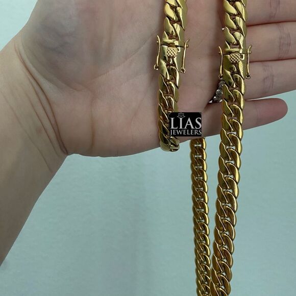 Other - New 14k yellow gold Cuban link chain and bracelet set
